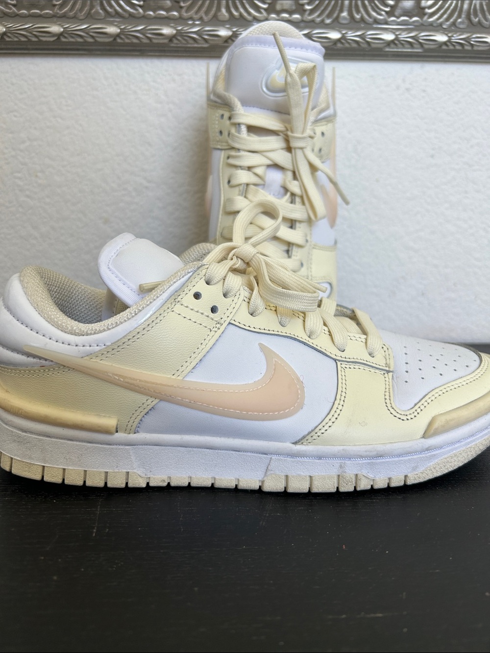 Nike Women’s Low-Top Sneakers — White & Peach